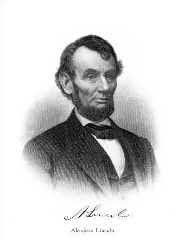 Abraham Lincoln nach der Fotografie von Anthony Berger